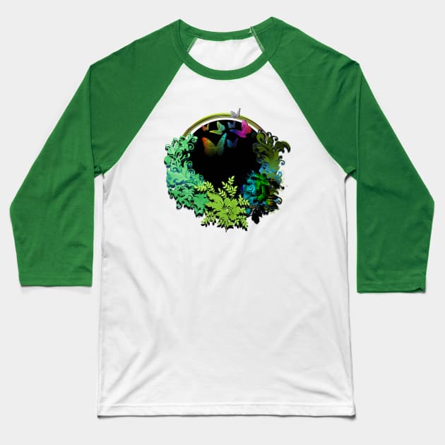 Midnight garden Baseball T-Shirt by Sinmara